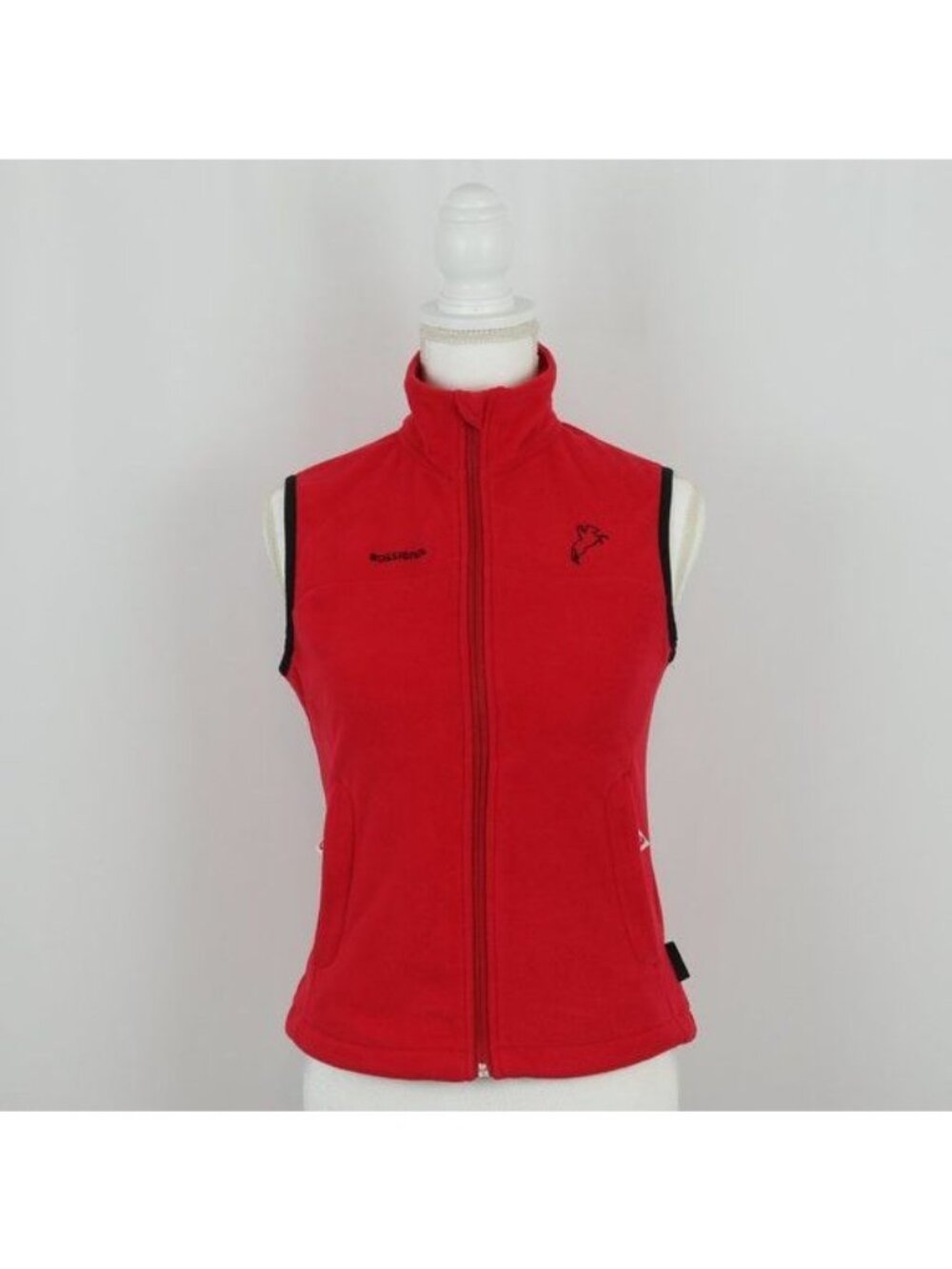 Rossignol Telluride Women's Small Red Fleece Embroidered Full Zip Vest